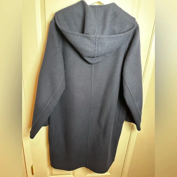 Vince Deep Blue hooded Coat - Picture 11 of 12